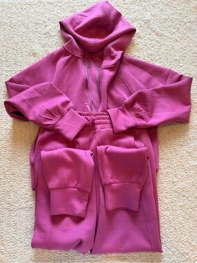 abercrombie kids Magenta Hooded Zip-Up & Jogger Set